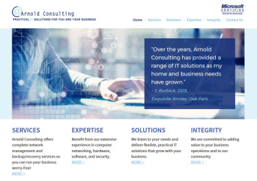 Arnold Consulting website